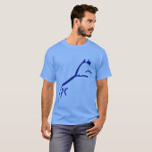 Blue Horse - Uffington White Horse Geoglyph T-shirt (Voorkant volledig)