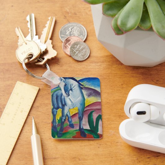 Blue Horse van Franz Marc,  Kunst Sleutelhanger (Bureau)