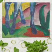 Blue Horse van Franz Marc, Kunst Theedoek (Gevouwen)