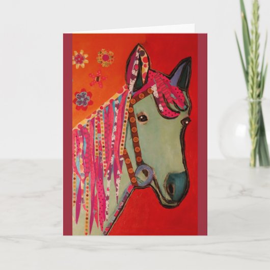 Blue Horse Wenskaart Kaart (Voorkant)