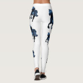 Blue Horses Art Aangepaste Leggings (Achterkant)