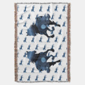 Blue Horses Wild Soul Deken (Voorkant Verticaal)