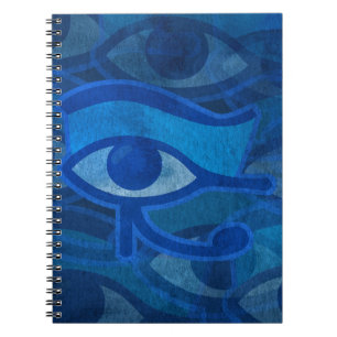 Blue Horus Eye-Notitieboek Notitieboek