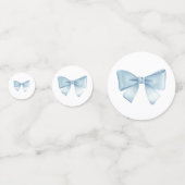 Blue Hot Air Ballon Baby shower Confetti (Achterkanten)