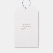 Blue Hot Air Balloon White Baby shower Dank u Cadeaulabel (Achterkant)