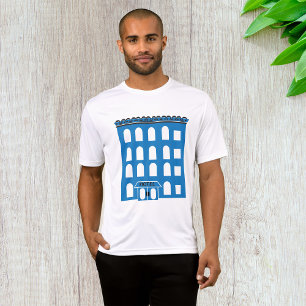 Blue Hotel Building Mannen Actief T-shirt