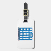 Blue Hotel Building  stadsarchitectuur Bagagelabel (Voorkant verticaal)