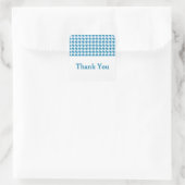Blue Houndstooth Dank je Stickers (Tas)