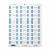 Blue Houndstooth Étiquettes de adresse de vacances (Feuille entière)