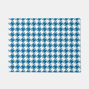 Blue Houndstooth-herstellingspatroon Deurmat