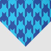 Blue Houndstooth Plaid-controle Tissuepapier (Detail)