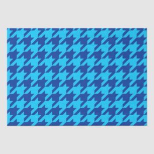 Blue Houndstooth Plaid-controle Tissuepapier