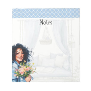 Blue Hour Blooms: Soft & Serene Notes Collectie Notitieblok