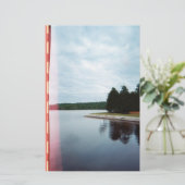 Blue Hour Lake Briefpapier (Staand voorkant)