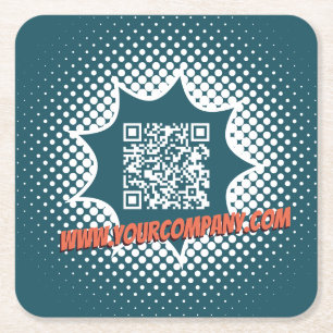 Blue House Cleaning Service Custom WWW Vierkante Kartonnen Onderzetter