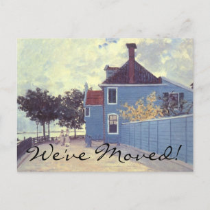 Blue House in Zaandam by Monet, Change of Address Aankondigingskaart