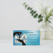 Blue House Keys Carte de visite immobilier (Debout devant)