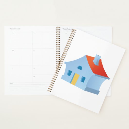 Blue House Spiral Planner (Display)