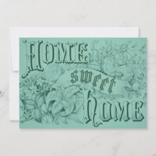 Blue Housewarming Invitation Kaart