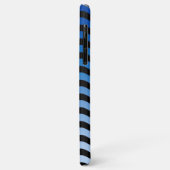 Blue Hues Wavy Stripes Case-Mate iPhone Case (Achterkant/links)