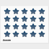 Blue Hues Wavy Stripes Decor Ster Sticker (Vel)