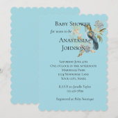 Blue Hummingbird Hydrangea Flowers Baby shower Kaart (Voorkant / Achterkant)