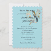 Blue Hummingbird Hydrangea Flowers Baby shower Kaart (Voorkant)