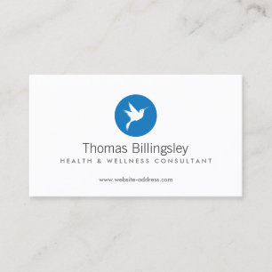 Blue Hummingbird Logo Health Care, Naturopath Visitekaartje