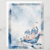 Blue Humpback Whale Unlining Letter Writing Paper (Voorkant / Achterkant)