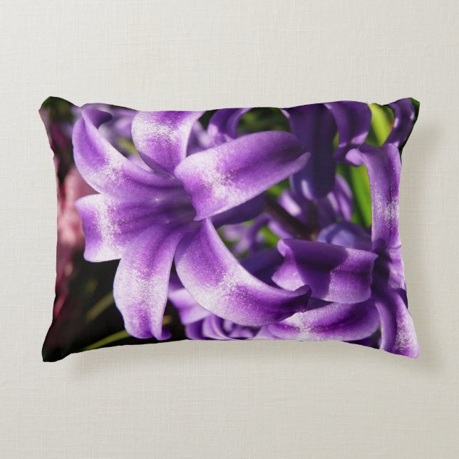 Blue Hyacinth I Spring Floral Accent Kussen (Voorkant)