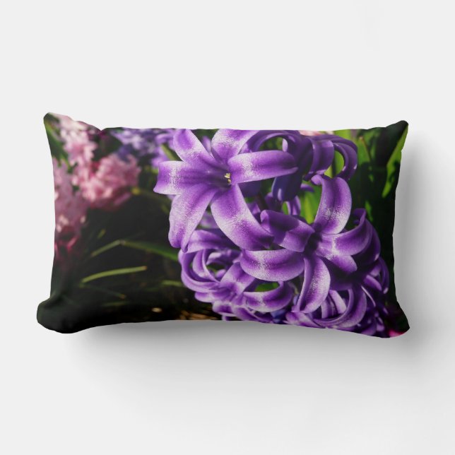 Blue Hyacinth II Spring Floral Kussen (Voorkant)