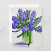 Blue Hyacinths Briefkaart (Voorkant / Achterkant)
