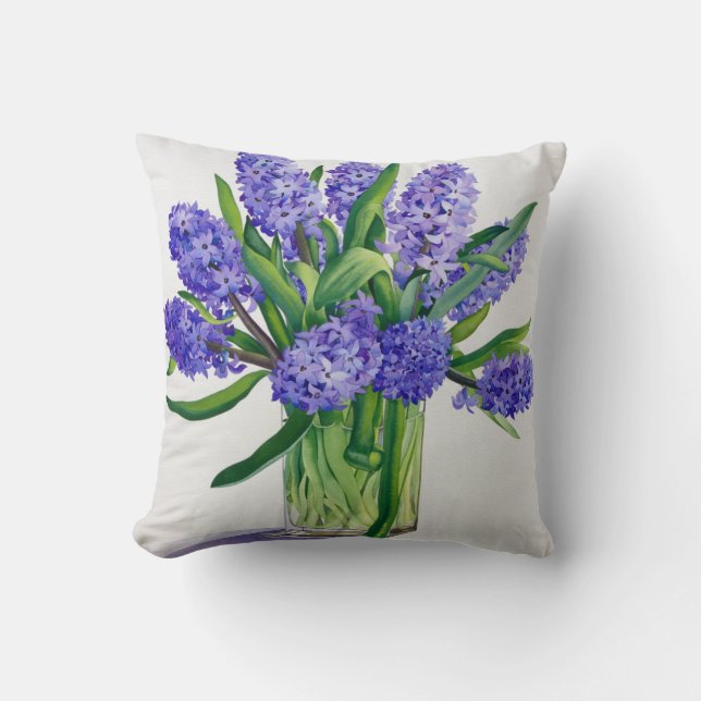 Blue Hyacinths Kussen (Voorkant)