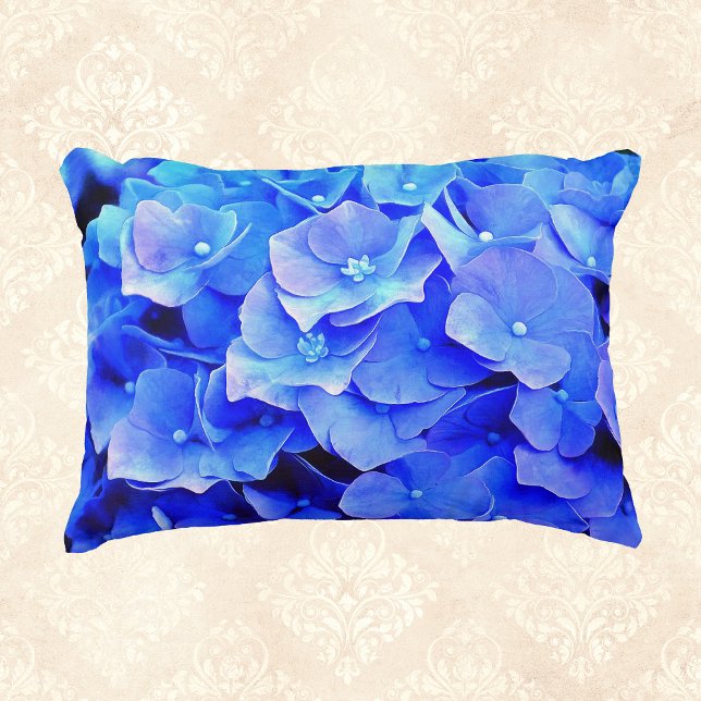 Blue Hydrangea Accent Pillow Accent Kussen (Creator heeft geüpload)