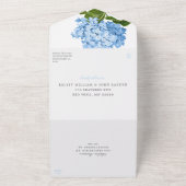 Blue Hydrangea All in One Faire-part de mariage (Dehors)