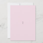 Blue Hydrangea and Pink Rose Floral Garden Wedding Kaart (Achterkant)