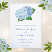 Blue Hydrangea Aquarelle Mariage Invitations