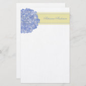 Blue Hydrangea Art Briefpapier (Voorkant / Achterkant)