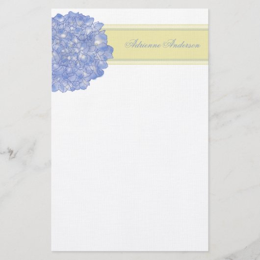 Blue Hydrangea Art Briefpapier (Voorkant)
