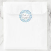 Blue Hydrangea Baby shower Dank u Sticker (Tas)