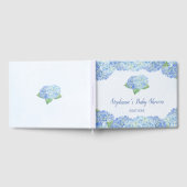 Blue Hydrangea Baby shower, speciaal aangepast Gastenboek (Volledig)