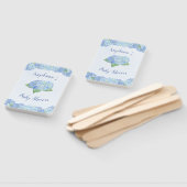 Blue Hydrangea Baby shower, speciaal aangepast Handwaaier (Niet-gemonteerd)