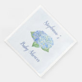 Blue Hydrangea Baby shower, speciaal aangepast Servet (Hoek)