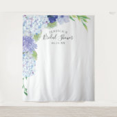 Blue Hydrangea Backdrop - Photo Booth Wandkleed (Voorkant)