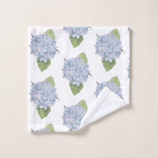 Blue Hydrangea Bad Handdoek (Wasdoekje)