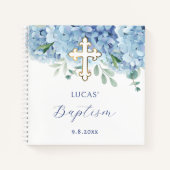 Blue Hydrangea Baptism Livre d'invité (Devant)