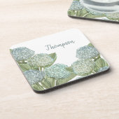 Blue Hydrangea Bier Onderzetter (Linkerzijde)