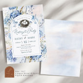 Blue Hydrangea Bird Nesting Party Kaart