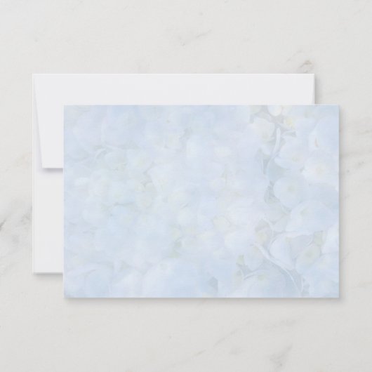 Blue Hydrangea Blank Floral Merci Cartes (Dos)