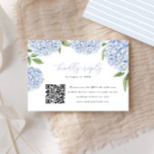 Blue Hydrangea Bloom QR Code Calligraphie Réponse